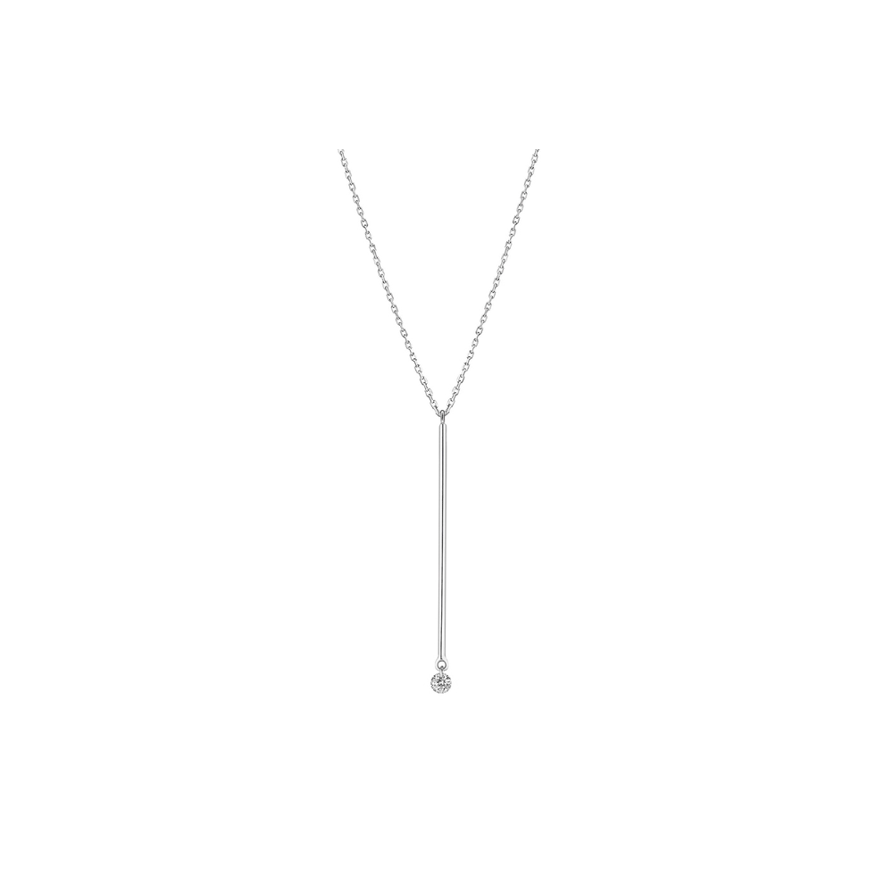 Majorette Long Necklace White Gold – 0,10 Carat